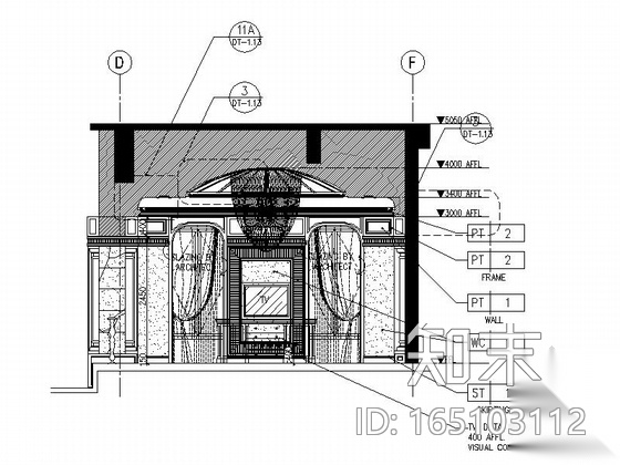 [浙江]豪华欧式私家总裁别墅设计CAD施工图（含效果）cad施工图下载【ID:165103112】