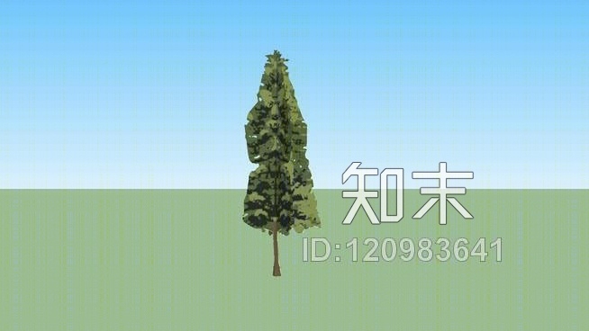 二维的松树SU模型下载【ID:120983641】