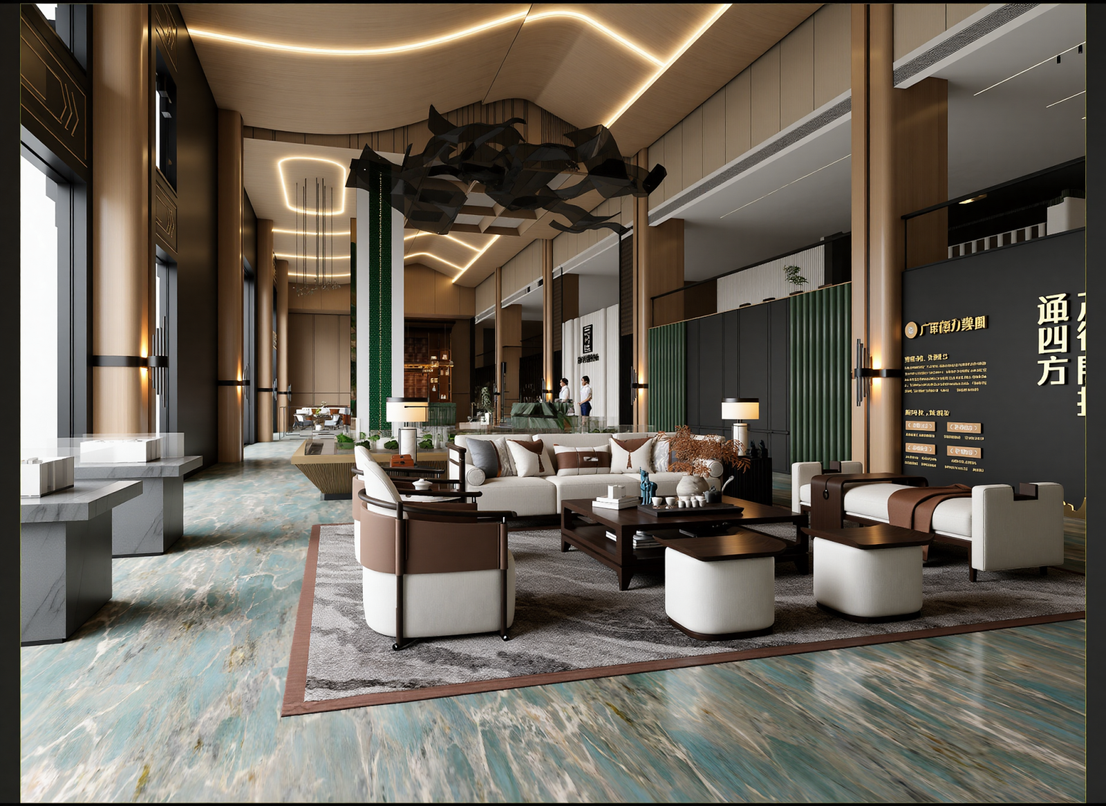 新中式家具展厅3D模型下载【ID:1214440277】