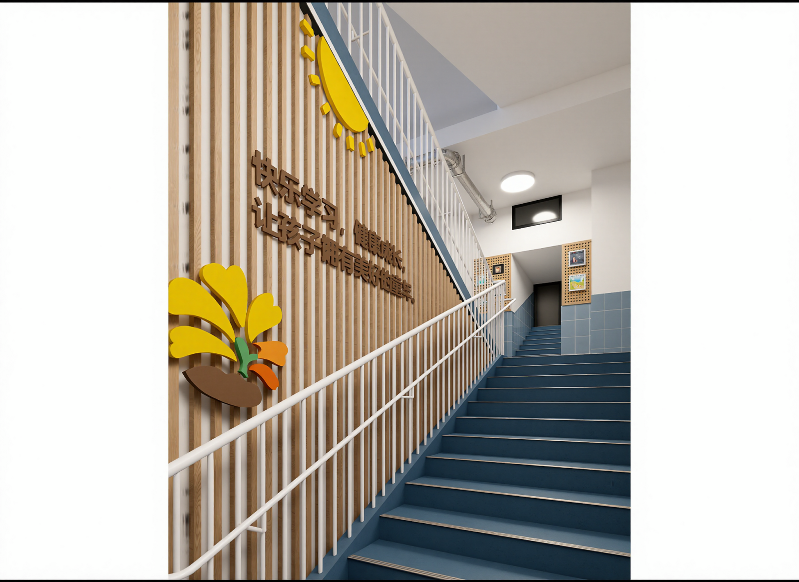 现代楼梯间3D模型下载【ID:1215119002】