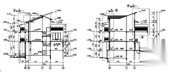 [浙江省]某节能型三层联排别墅建筑施工图cad施工图下载【ID:149901135】