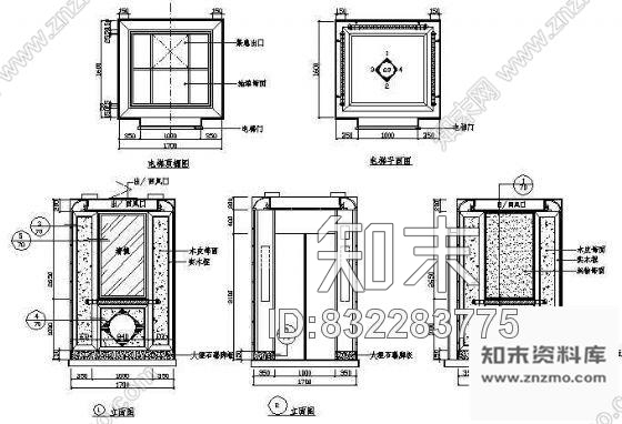 图块/节点电梯详图cad施工图下载【ID:832283775】