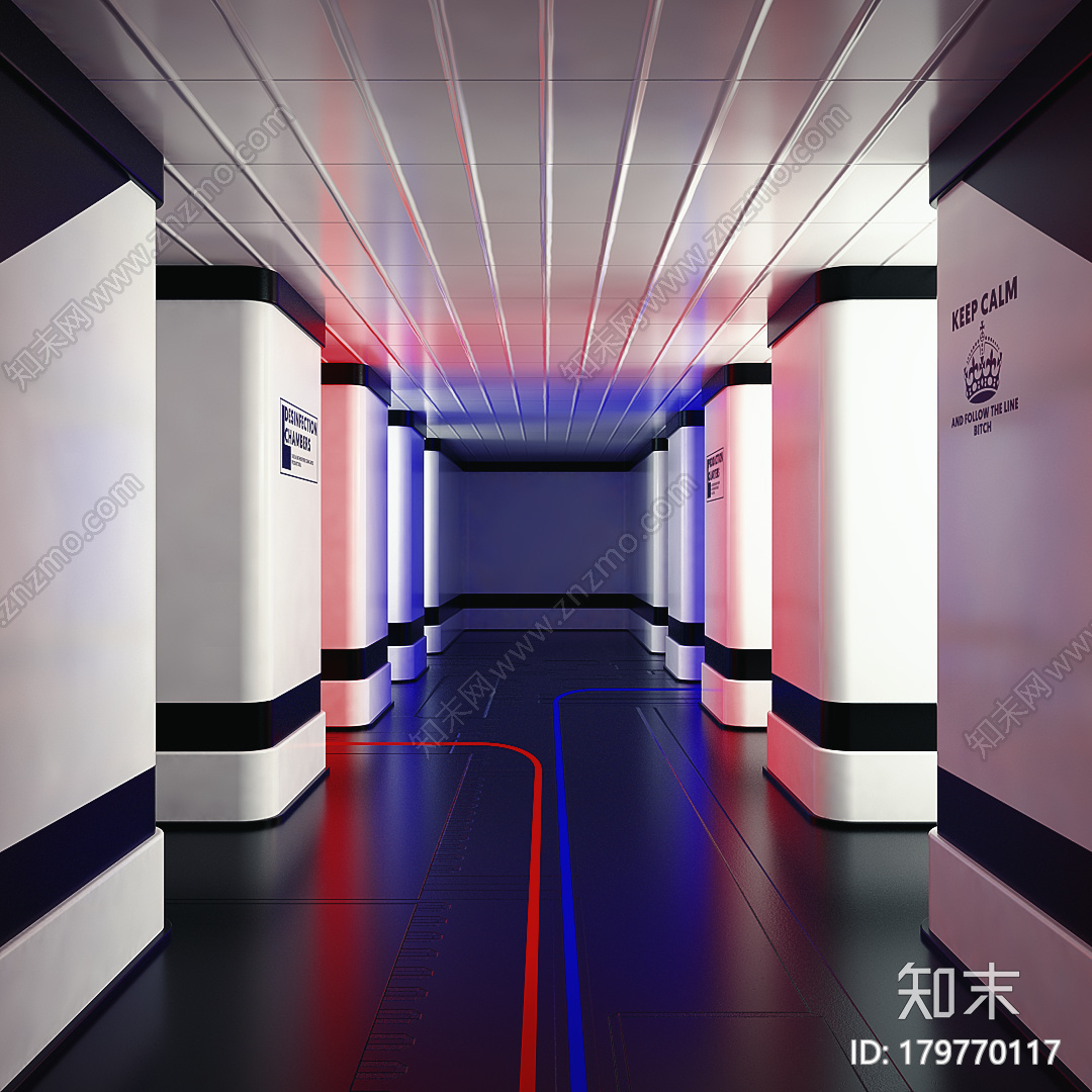 过道CG模型下载【ID:179770117】