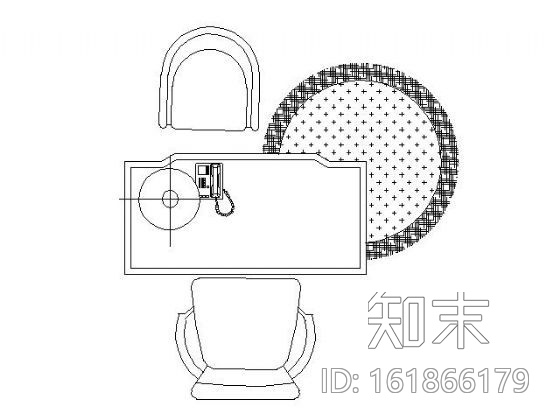 办公组合桌椅平面图块集施工图下载【ID:161866179】