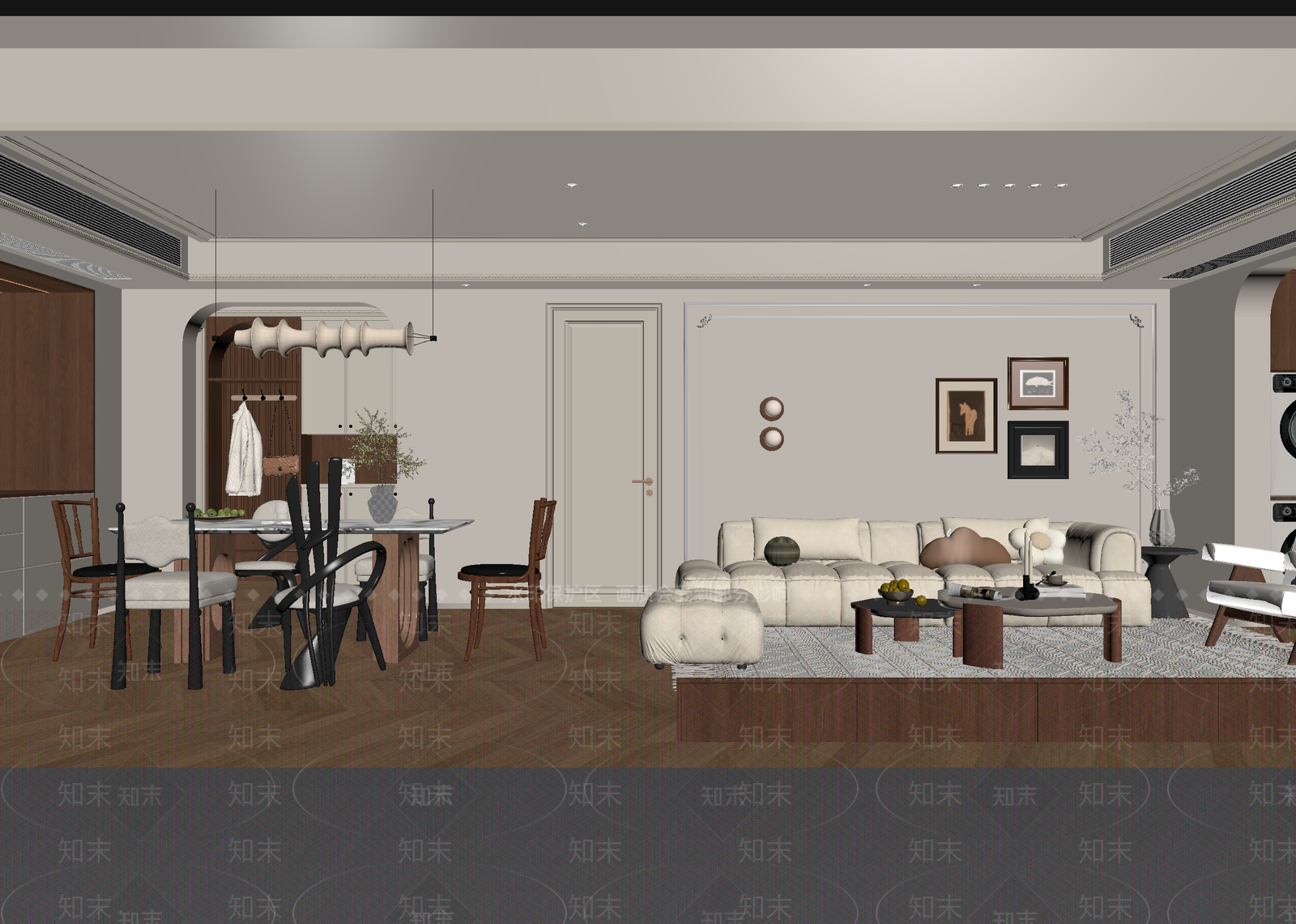 法式客餐厅3D模型下载【ID:1215066764】