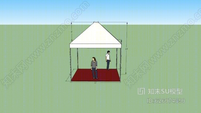 ranten花园帐篷/跑马灯12SU模型下载【ID:626074890】