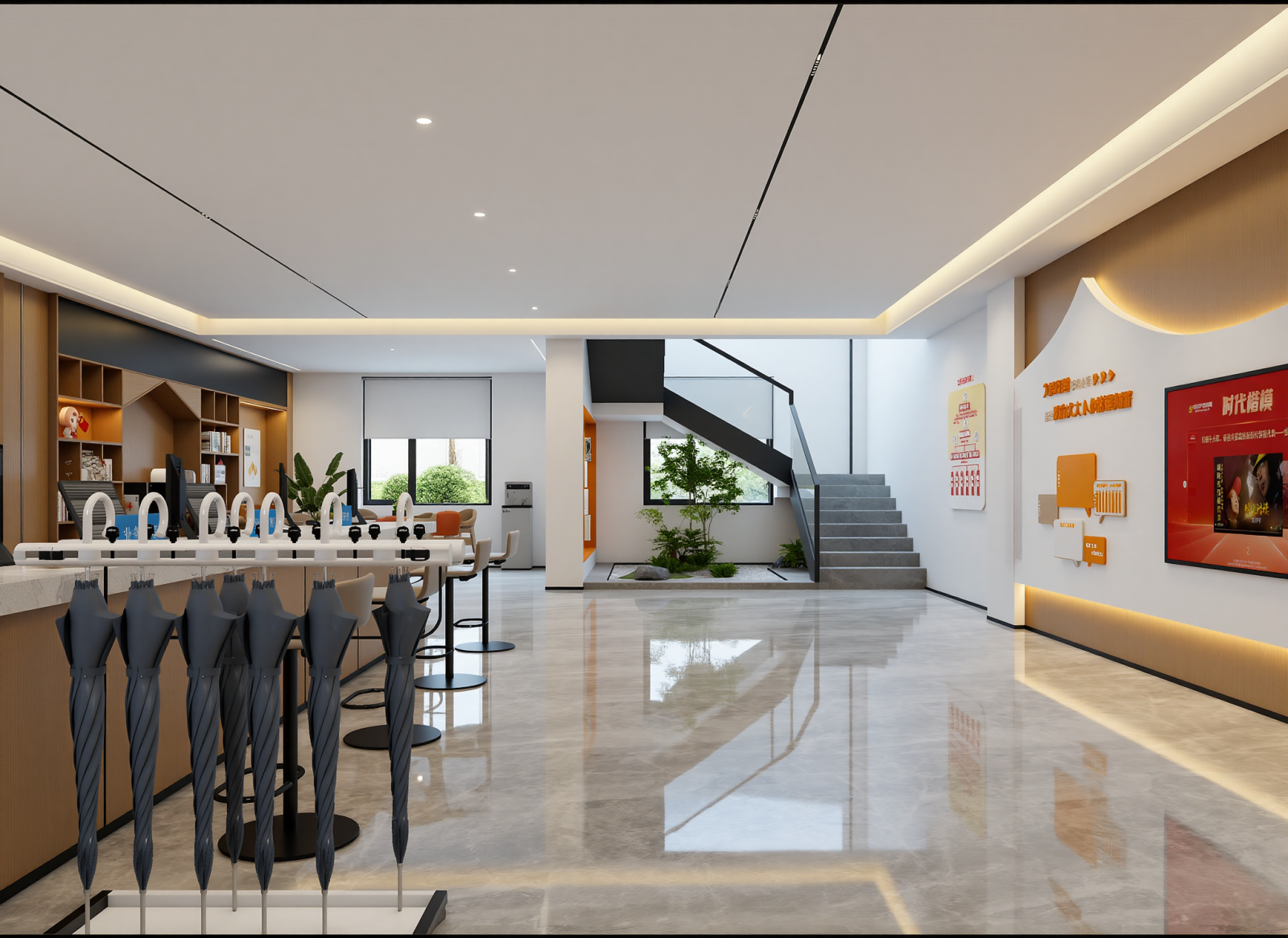 现代企业文化展厅3D模型下载【ID:1215044522】