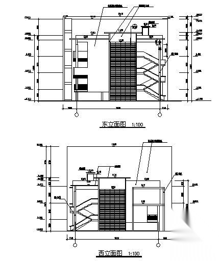 某四层钢结构办公楼建筑施工图cad施工图下载【ID:149938109】