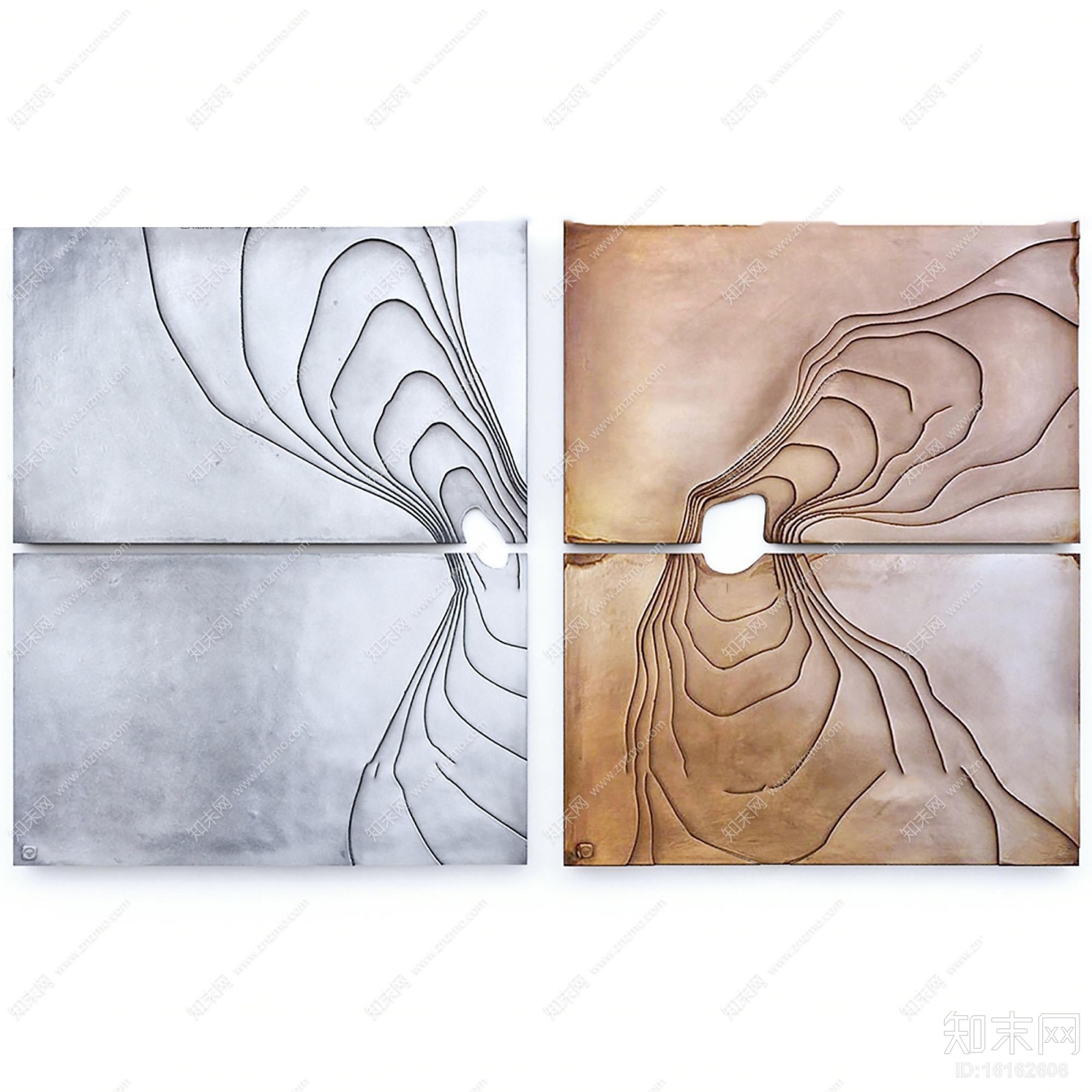 现代立体装饰画3D模型下载【ID:16162608】