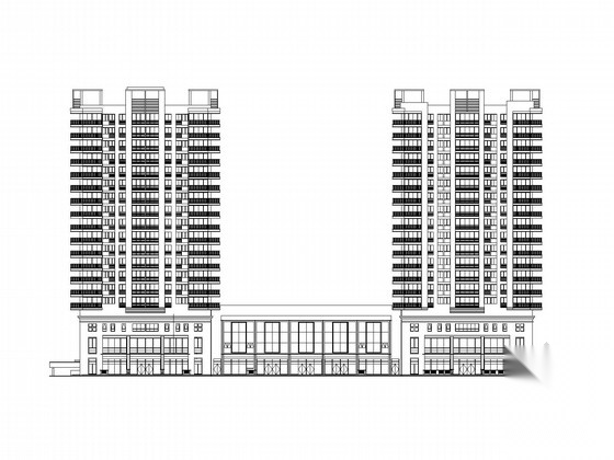 [陕西]18层高层商住楼建筑施工图施工图下载【ID:166198154】