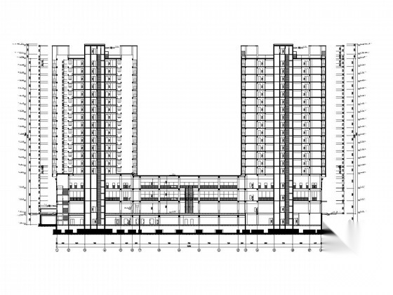 [陕西]18层高层商住楼建筑施工图施工图下载【ID:166198154】