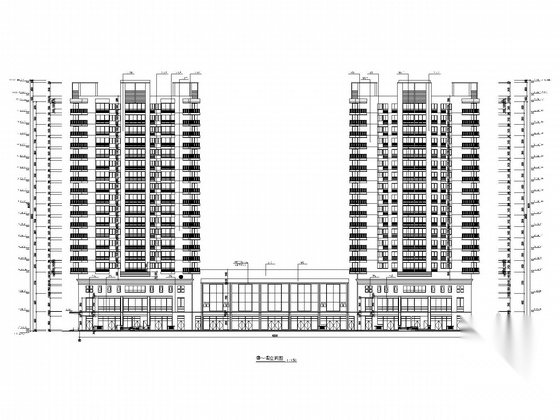 [陕西]18层高层商住楼建筑施工图施工图下载【ID:166198154】