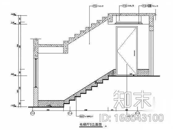 [佛山]某精品住宅小区标准层电梯间装修图施工图下载【ID:166043100】