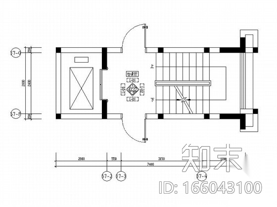 [佛山]某精品住宅小区标准层电梯间装修图施工图下载【ID:166043100】