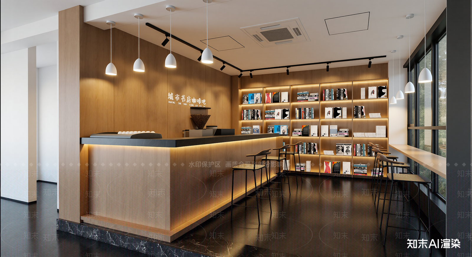 现代书店SU模型下载【ID:1216069430】