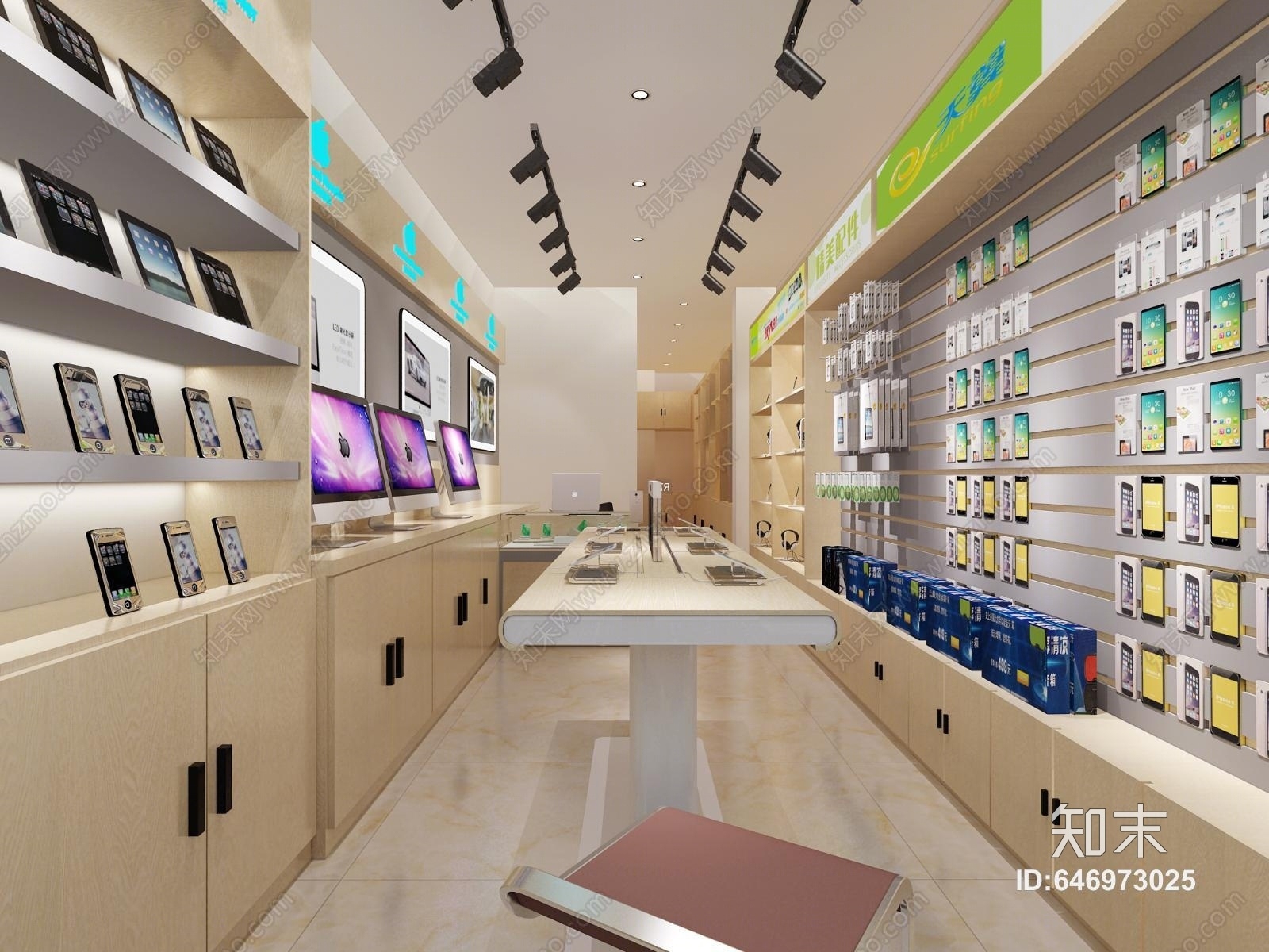 现代手机专卖店3D模型下载【ID:646973025】