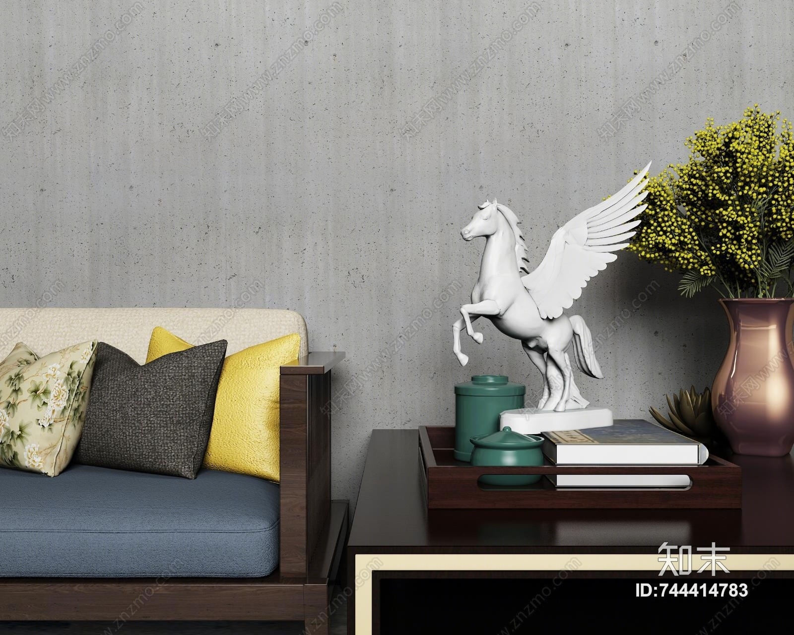 中式装饰品3D模型下载【ID:744414783】