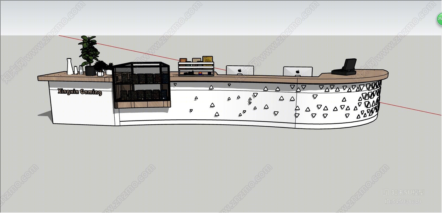 现代吧台SU模型下载【ID:545030840】