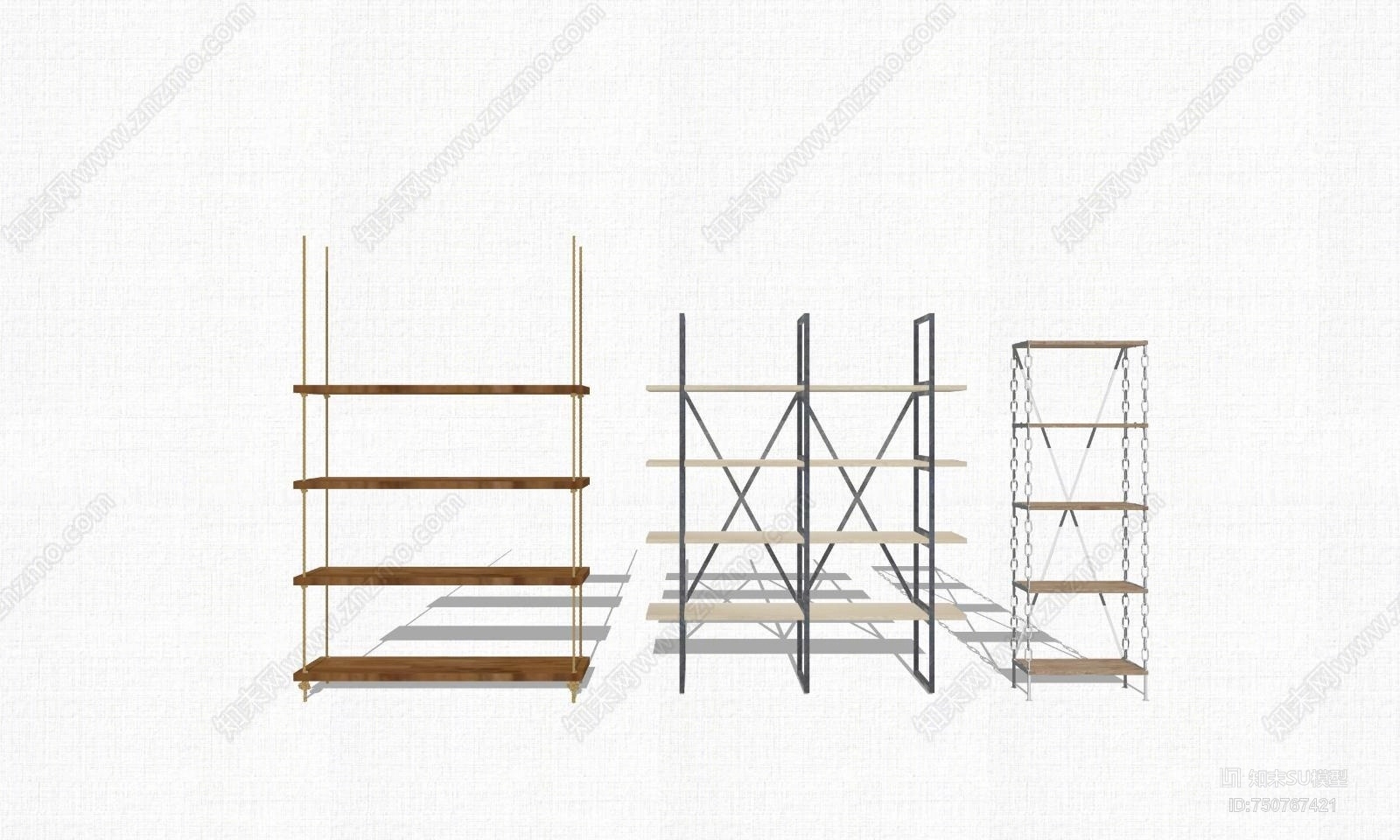 现代风格博古架SU模型下载【ID:750767421】