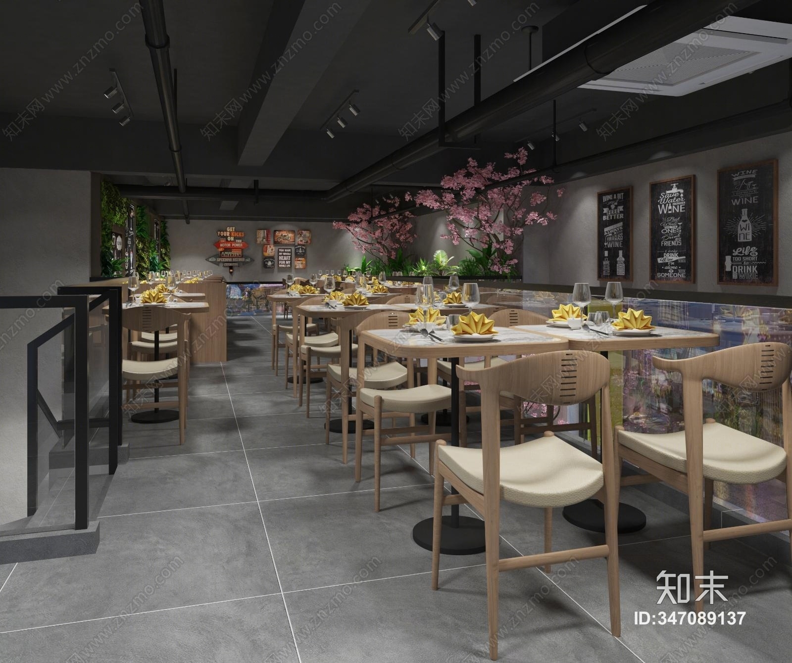 现代茶餐厅3D模型下载【ID:347089137】