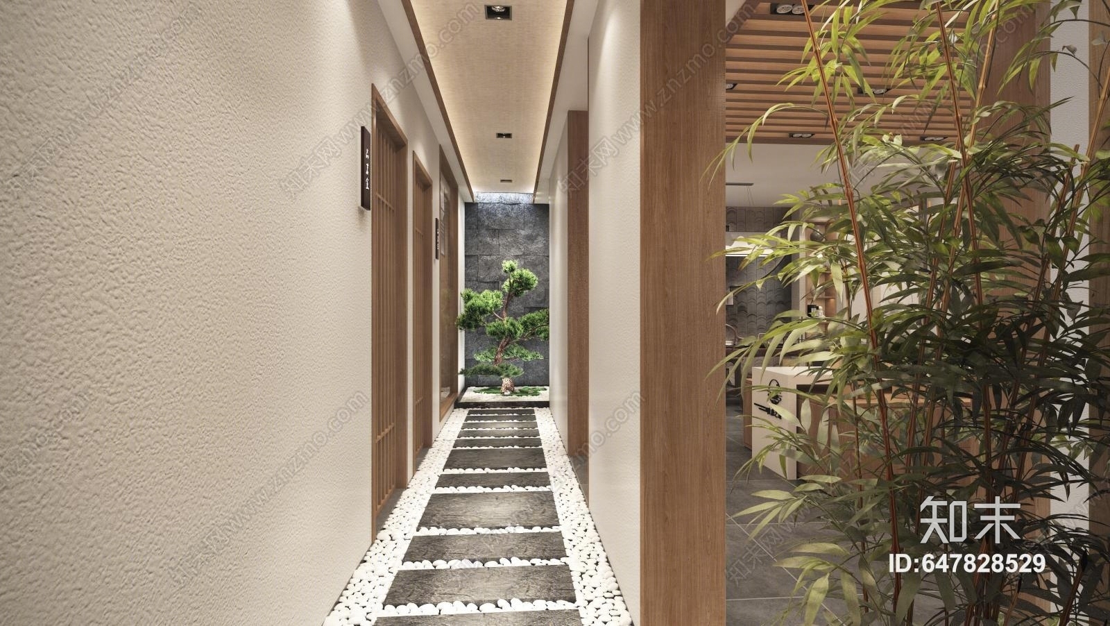 新中式茶室3D模型下载【ID:647828529】