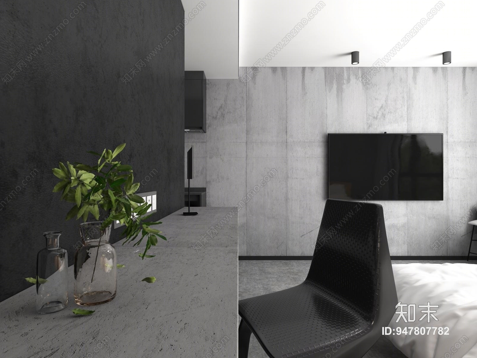 工业风单身公寓3D模型下载【ID:947807782】