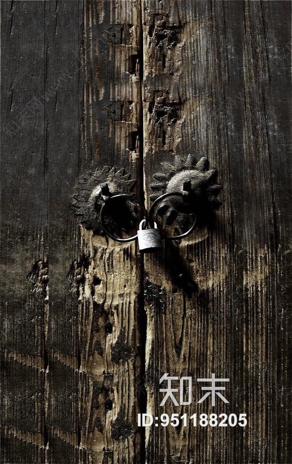 中式仿古木门贴图下载【ID:951188205】