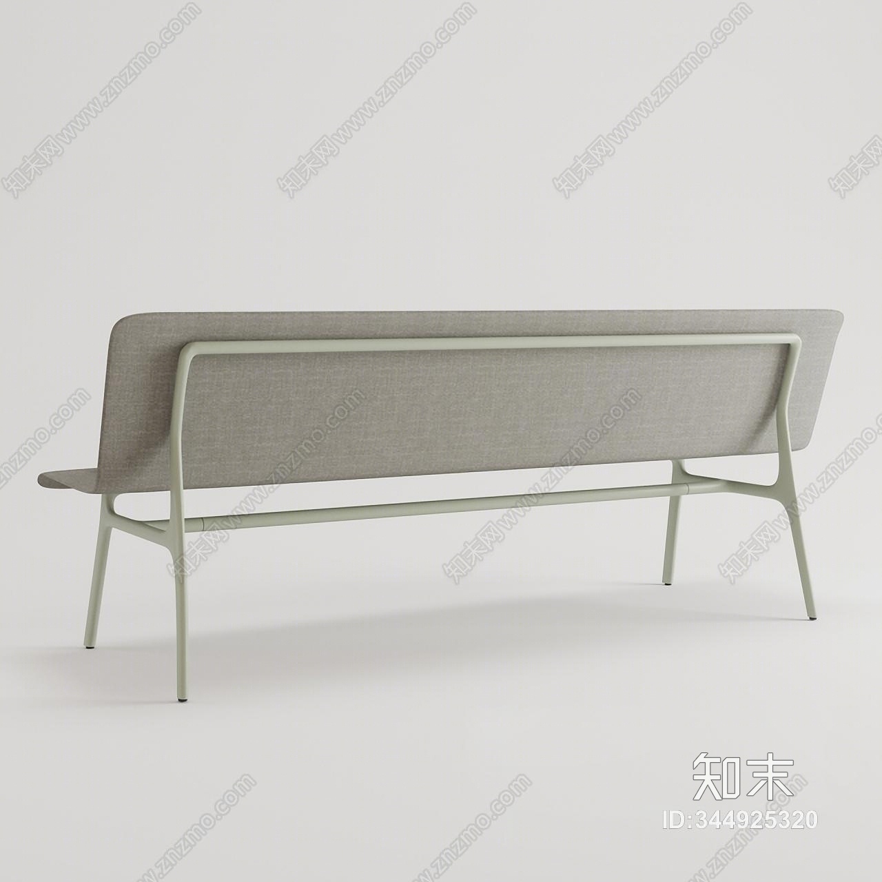 现代户外公共长椅3D模型下载【ID:344925320】