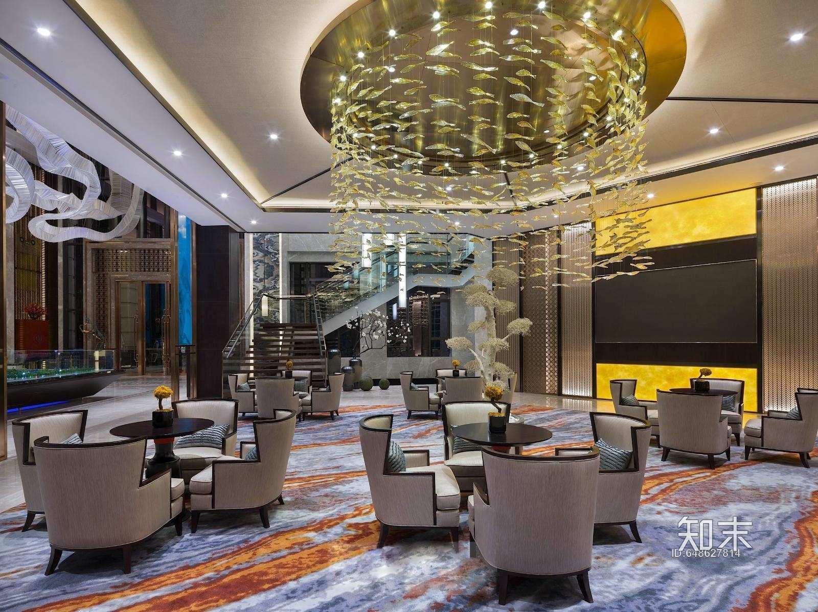 销售中心设计丨平面图施工图下载【ID:648627814】