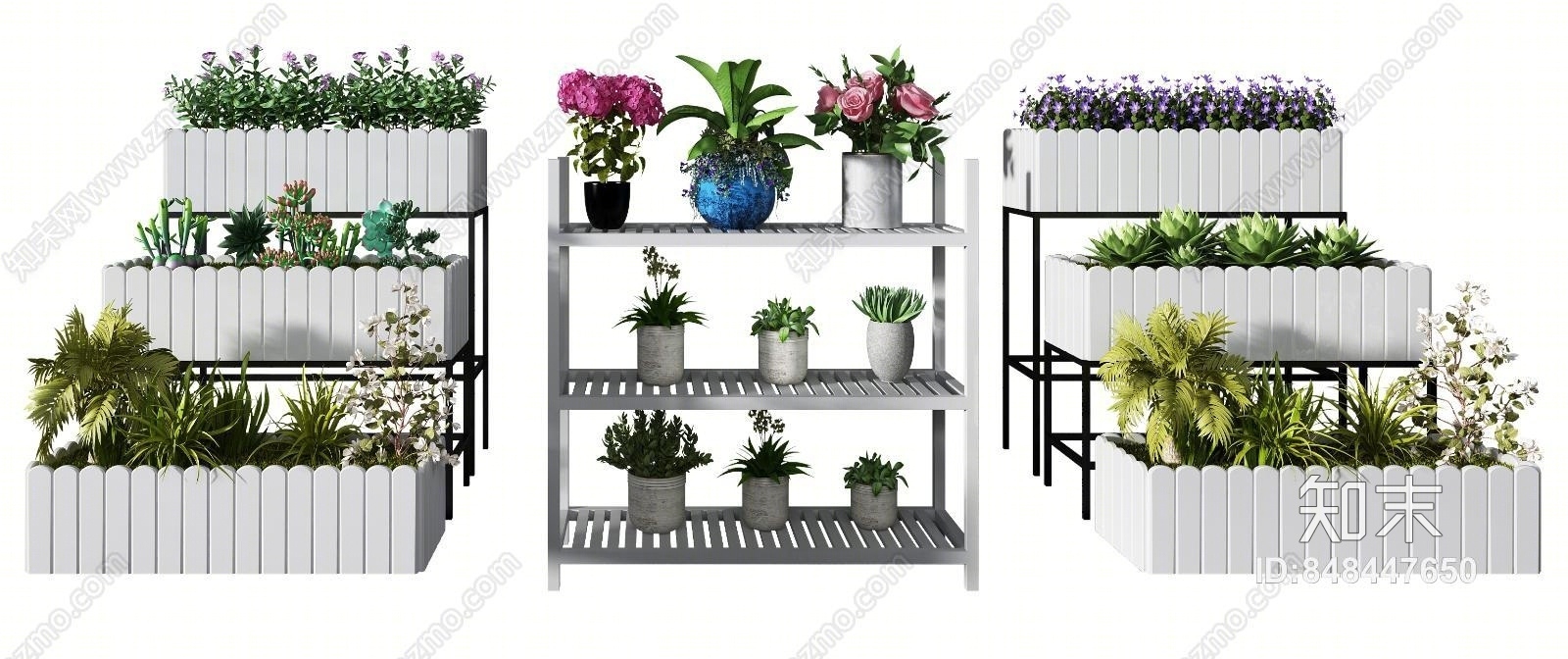 现代花架3D模型下载【ID:848447650】