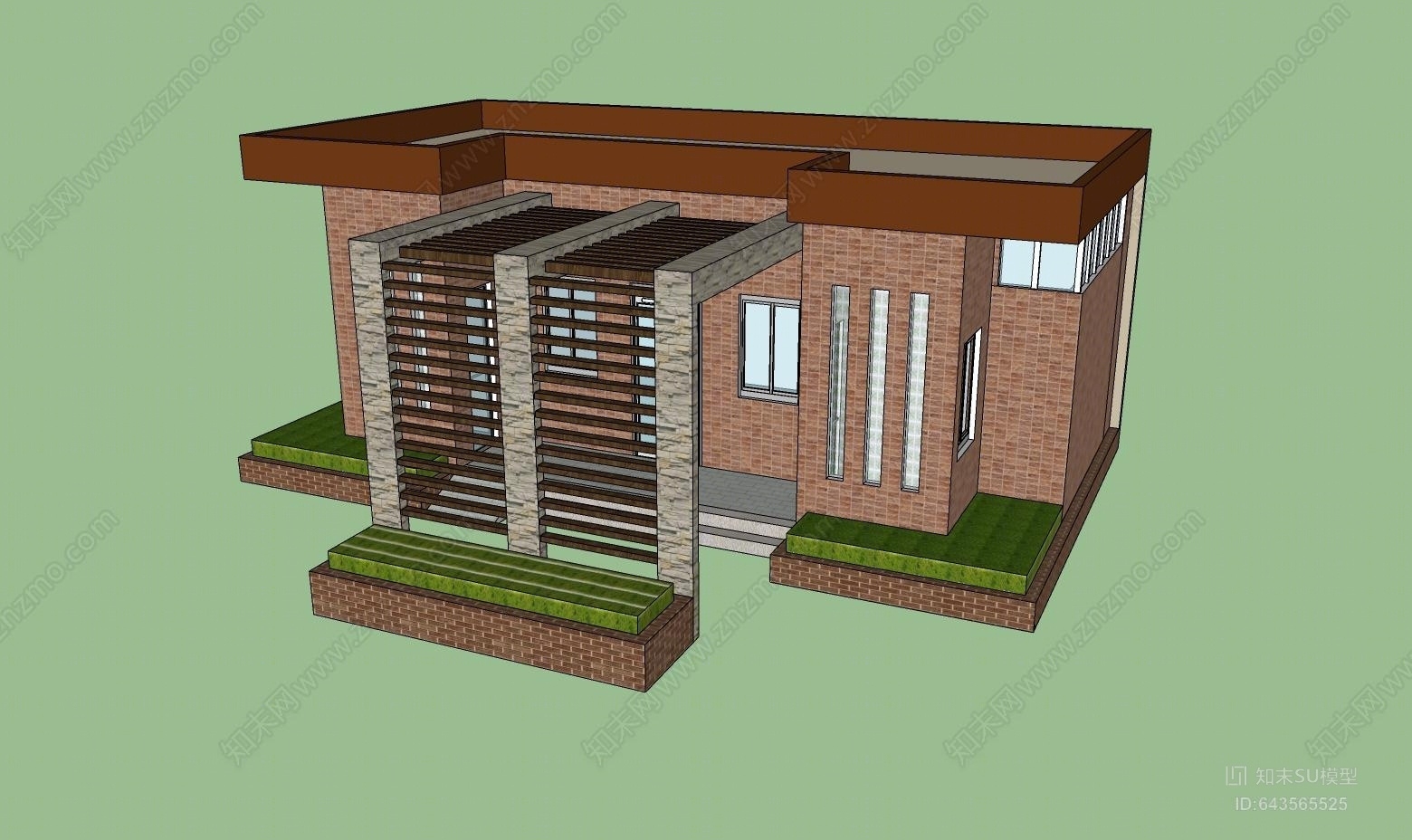 现代公共厕所SU模型下载【ID:643565525】