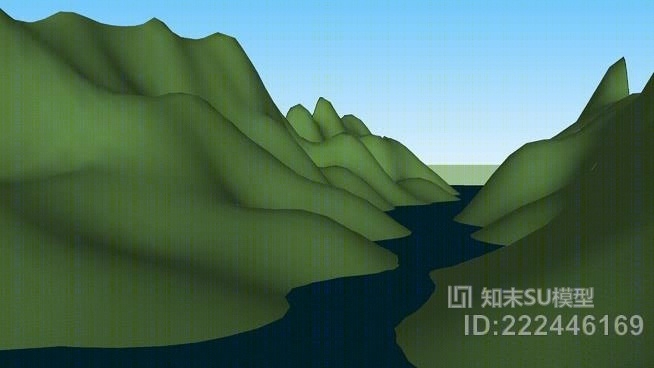 河谷SU模型下载【ID:222446169】