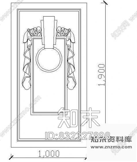 图块/节点花饰浮雕cad施工图下载【ID:832327898】
