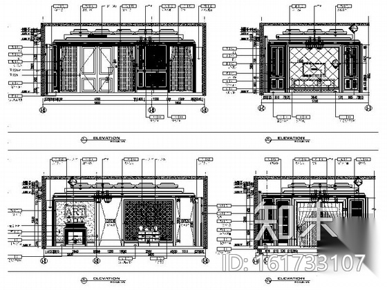 [江苏]英式三层别墅样板房装饰施工图（含效果图）cad施工图下载【ID:161733107】