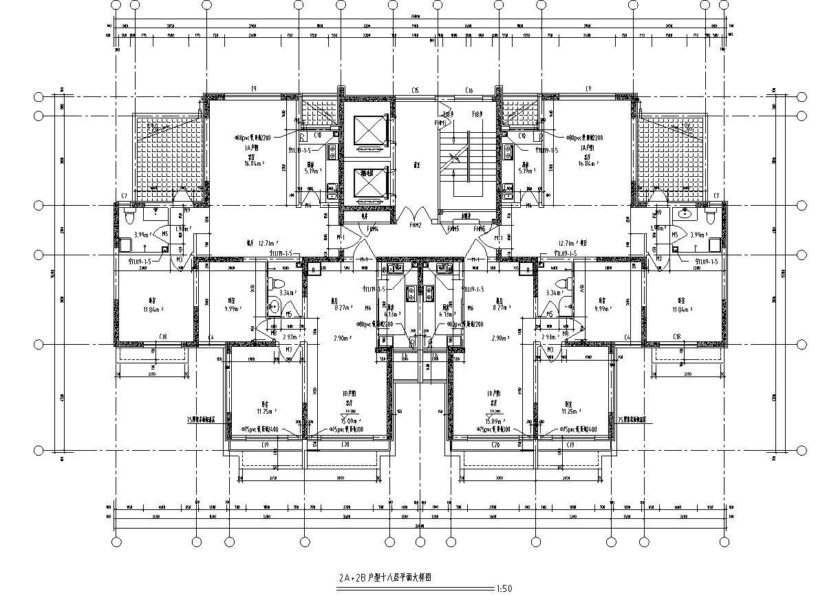 [宁夏]高层塔式砖混结构住宅小区施工图（含商业、会所...cad施工图下载【ID:167241146】