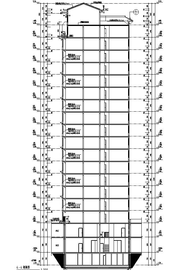 [宁夏]高层塔式砖混结构住宅小区施工图（含商业、会所...cad施工图下载【ID:167241146】