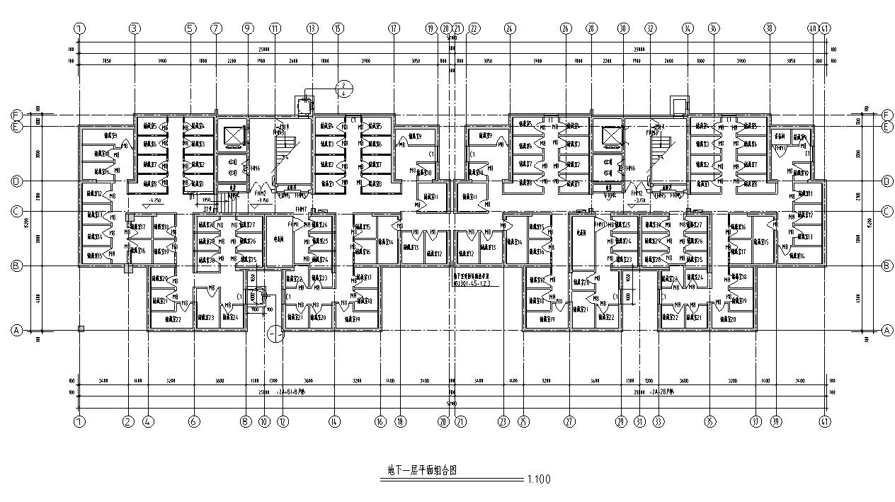 [宁夏]高层塔式砖混结构住宅小区施工图（含商业、会所...cad施工图下载【ID:167241146】