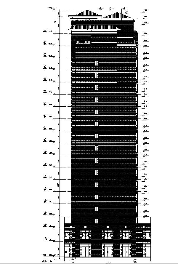 [宁夏]高层塔式砖混结构住宅小区施工图（含商业、会所...cad施工图下载【ID:167241146】