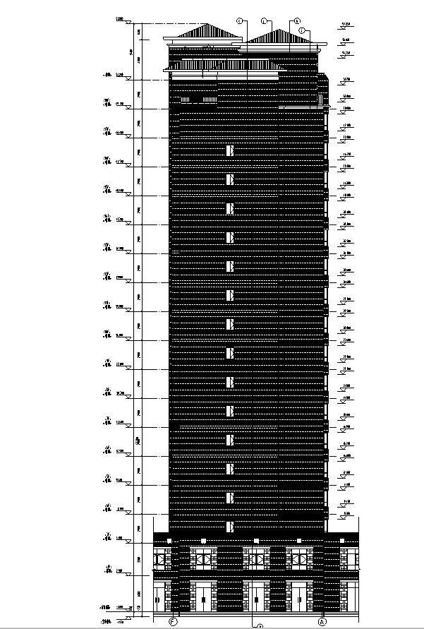 [宁夏]高层塔式砖混结构住宅小区施工图（含商业、会所...cad施工图下载【ID:149532121】