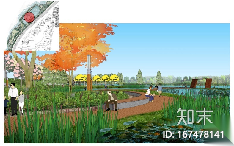 [湖北]开放性生态湿地公园景观规划方案（施工图+方案...cad施工图下载【ID:167478141】