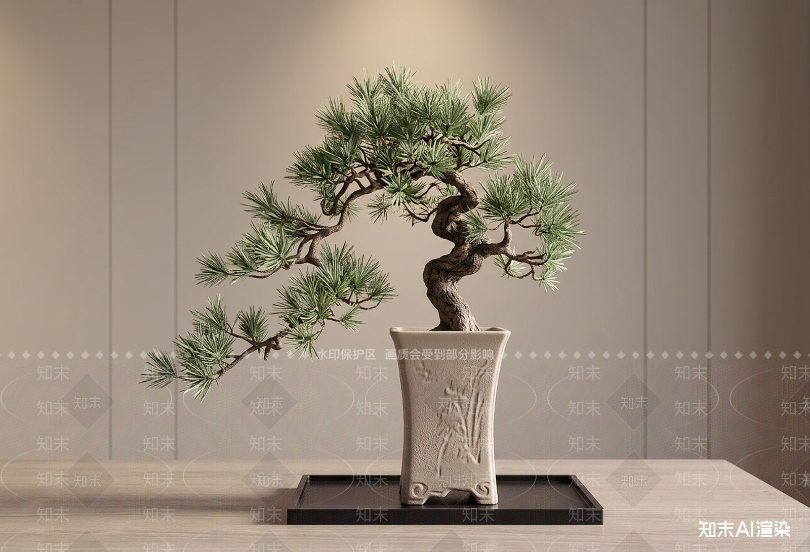 盆景绿植盆栽3D模型下载【ID:1227488633】