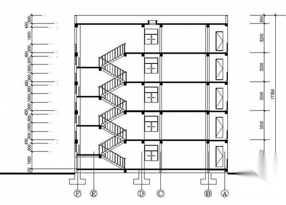 某五层民工宿舍楼建筑结构水电施工图cad施工图下载【ID:149532190】