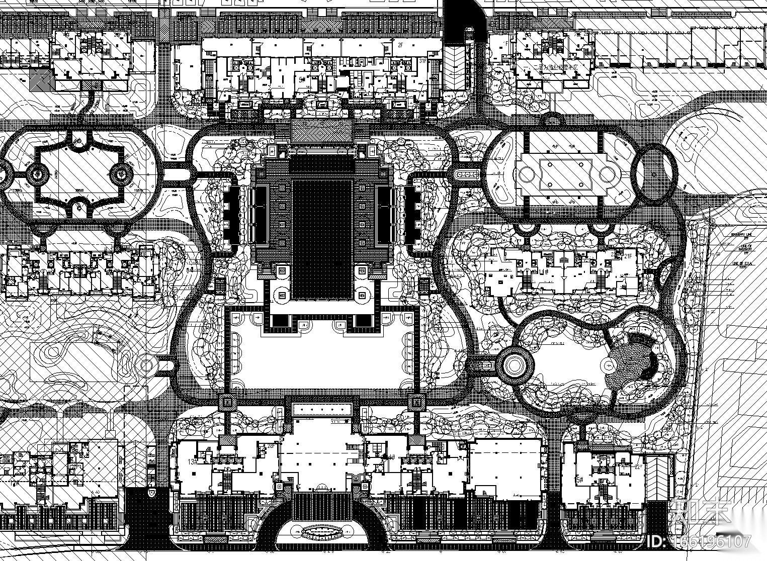 [浙江]杭州绿城玉园居住二期植物CAD施工图施工图下载【ID:166196107】