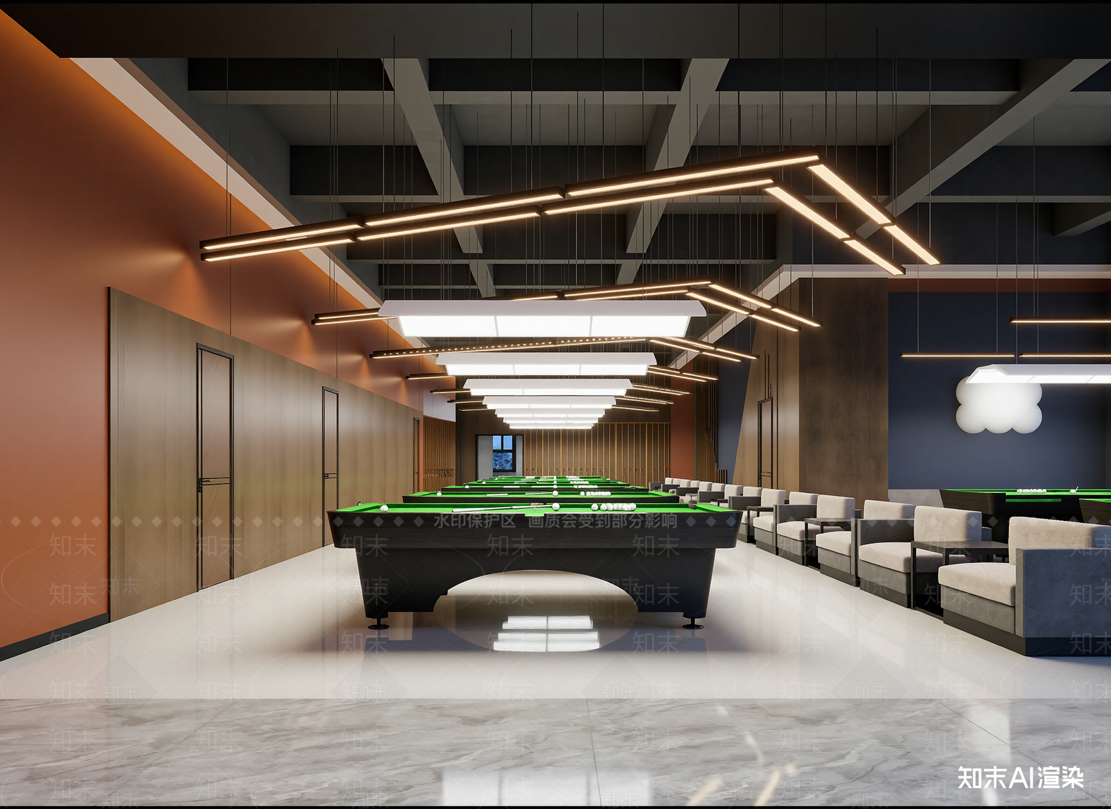台球室3D模型下载【ID:1214024332】