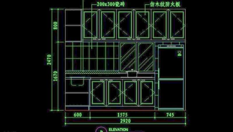 cad设计之厨房图片cad施工图下载【ID:149661171】