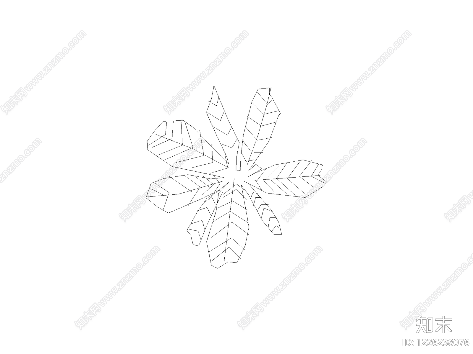 现代绿植CAD图纸