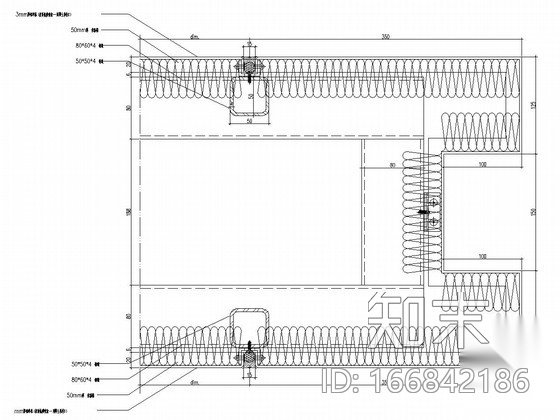 电梯井幕墙结构设计图cad施工图下载【ID:166842186】