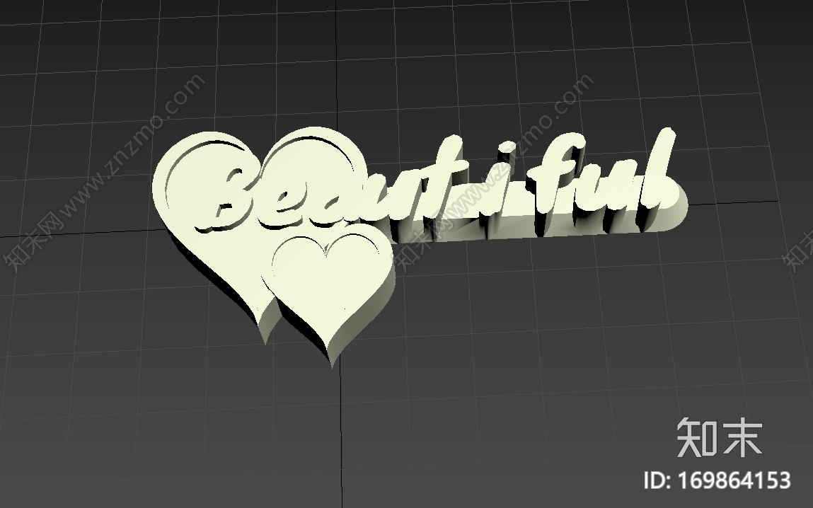 爱心字母-beautiful3d打印模型下载【ID:169864153】