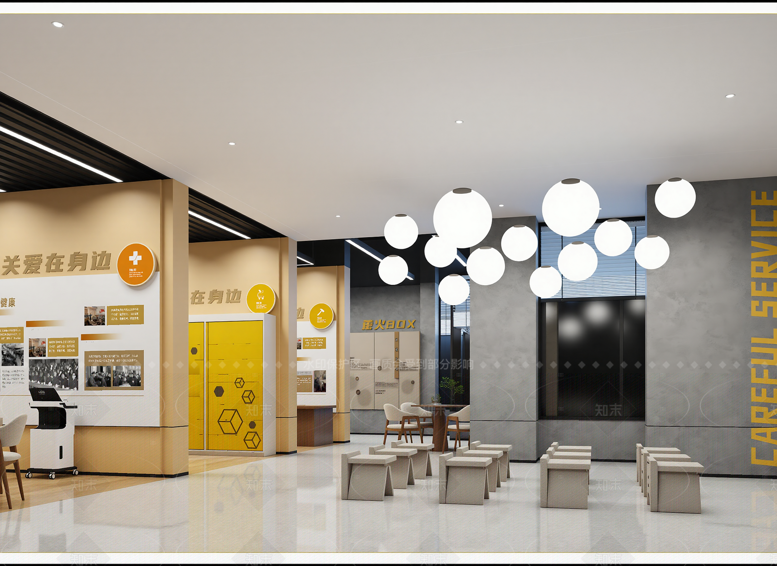 现代医疗展厅3D模型下载【ID:1214588474】