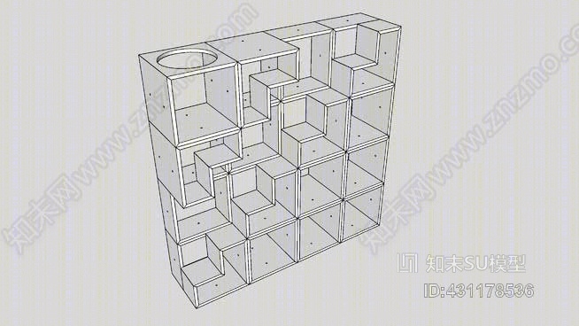 猫图书馆SU模型下载【ID:431178536】